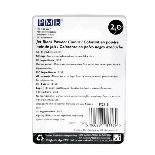 PME Powder Colours 2g - Jet Black PME