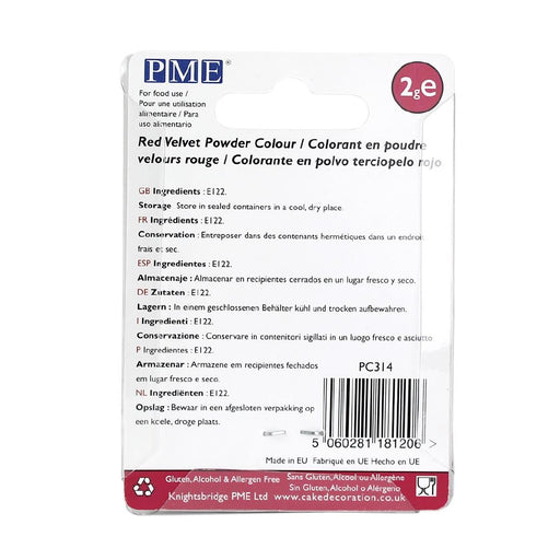 PME Powder Colours 2g - Red Velvet PME