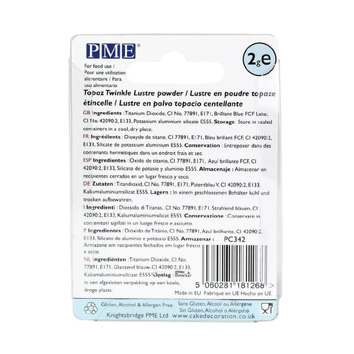 PME Lustre Colours Topaz Twinkle 2g PME