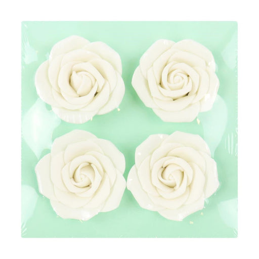 PME White Sugar Roses 62mm (4 Pack) PME