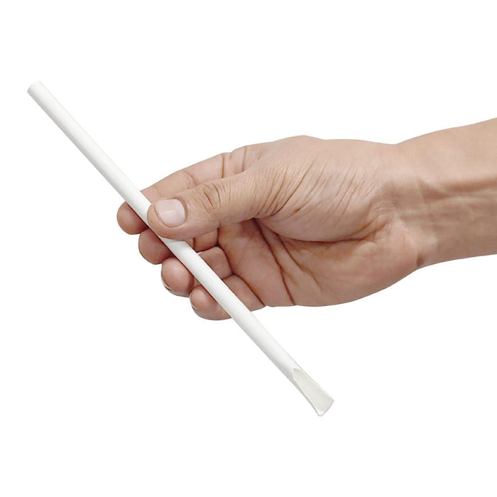 Fiesta Compostable Paper Spoon Straw White 210x8mm (250 Pack) Fiesta Compostable