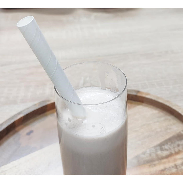 Fiesta Compostable Bubble Tea Straw White 12x210mm (150 Pack) Fiesta Compostable