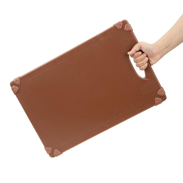 Hygiplas Commercial Grip Chopping Board Brown 458x306mm Hygiplas