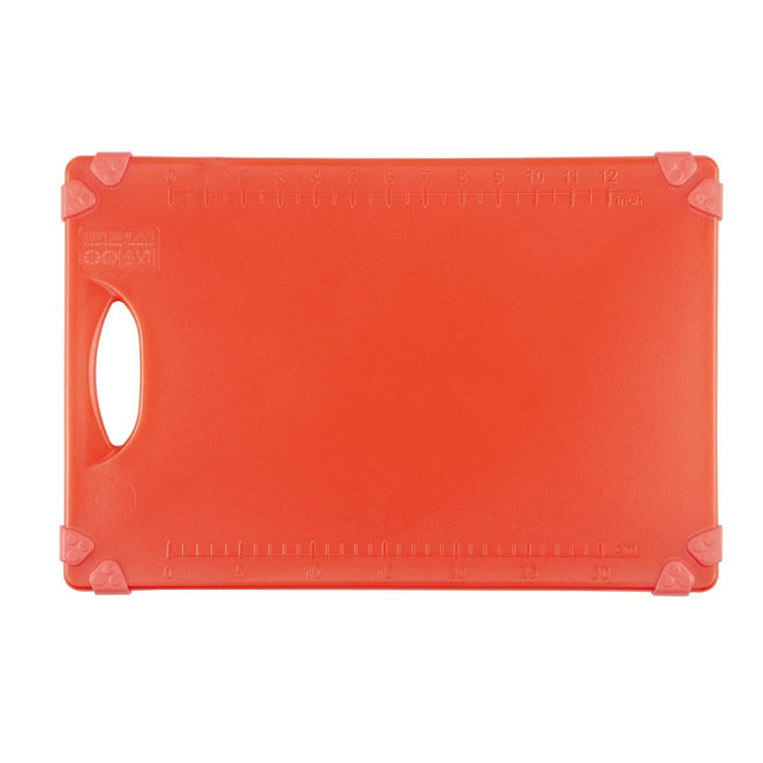 Hygiplas Commercial Grip Chopping Board Red 458x306mm Hygiplas