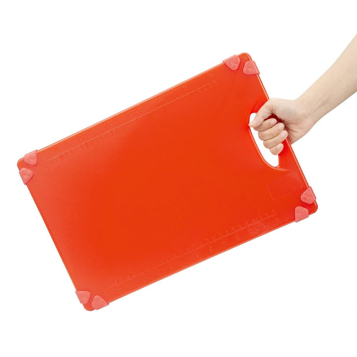 Hygiplas Commercial Grip Chopping Board Red 458x306mm Hygiplas