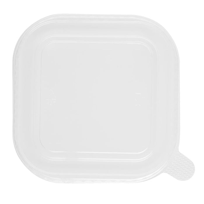 Fiesta Recyclable PET lid for Square Container Bases (300 Pack) Fiesta Recyclable