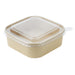 Fiesta Recyclable PET lid for Square Container Bases (300 Pack) Fiesta Recyclable
