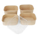 Fiesta Recyclable PET lid for Square Container Bases (300 Pack) Fiesta Recyclable