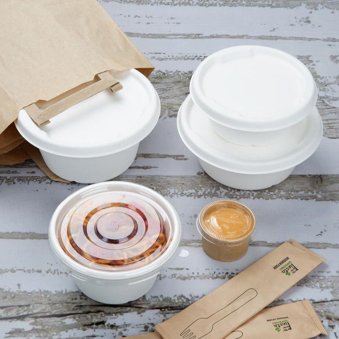 Fiesta Compostable Bagasse Bowl Base 500ml (50 Pack) Fiesta Compostable
