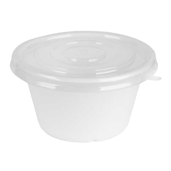 Fiesta Recyclable PET Lids for 400/500ml Bowl Bases (50 Pack) Fiesta Recyclable