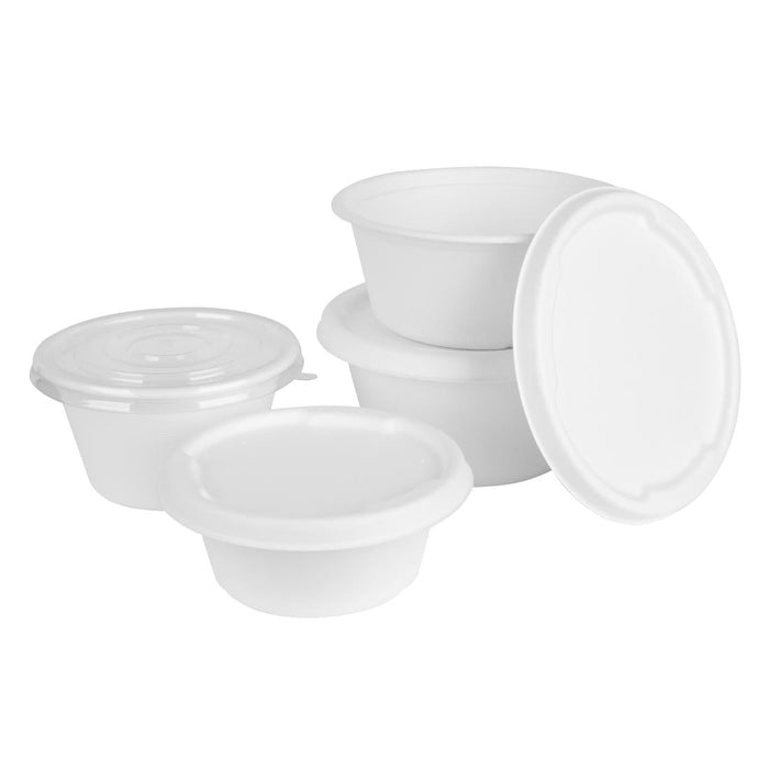 Fiesta Compostable Bagasse Lids for 750/900ml Bowl Bases (50 Pack) Fiesta Compostable