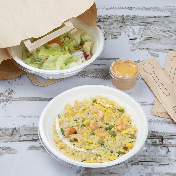 Fiesta Compostable Bagasse Poke Bowl Bases 24oz (50 Pack) Fiesta Compostable
