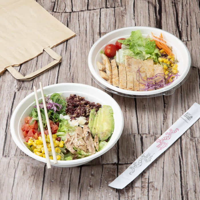 Fiesta Compostable Bagasse Poke Bowl Bases 32oz (50 Pack) Fiesta Compostable