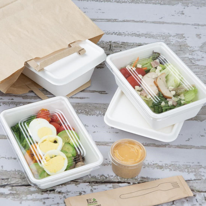 Fiesta Compostable Bagasse Food Container Bases 800ml (100 Pack) Fiesta Compostable