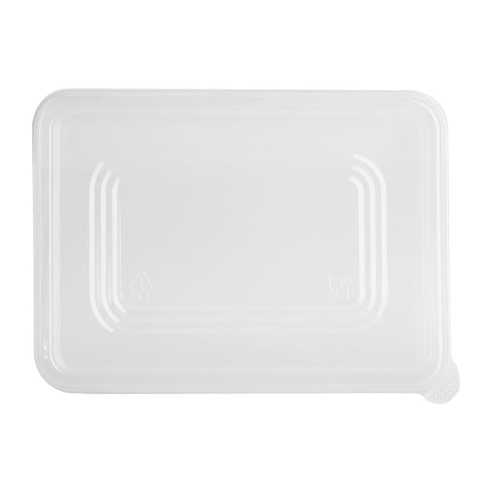 Fiesta Recyclable PET Lids for Bagasse Container Bases (100 Pack) Fiesta Recyclable