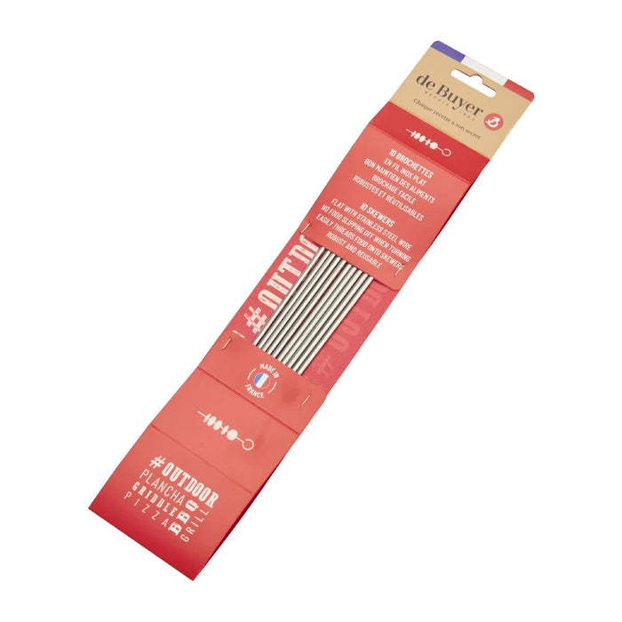 De Buyer Stainless Steel Skewers 250mm (10 Pack) De Buyer