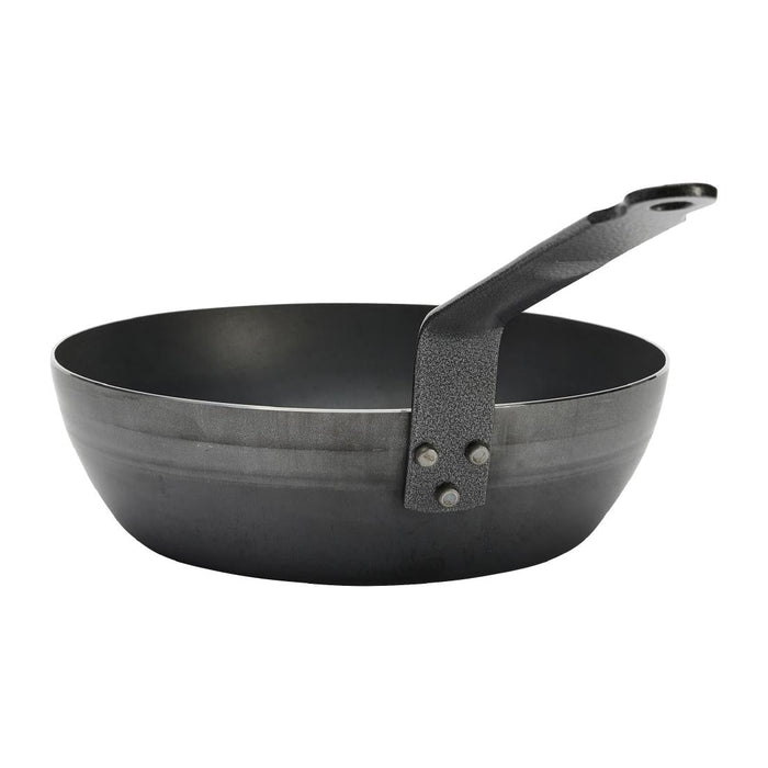 De Buyer Blue Carbon Steel Deep Round Pan 24cm De Buyer