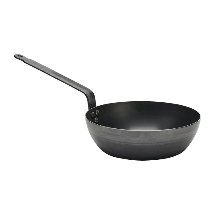 De Buyer Blue Carbon Steel Deep Round Pan 24cm De Buyer