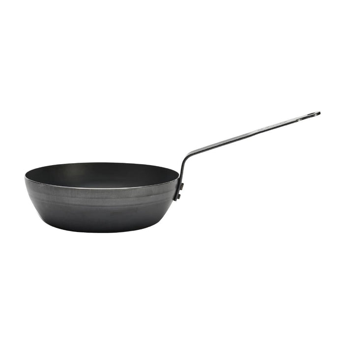 De Buyer Blue Carbon Steel Deep Round Pan 24cm De Buyer