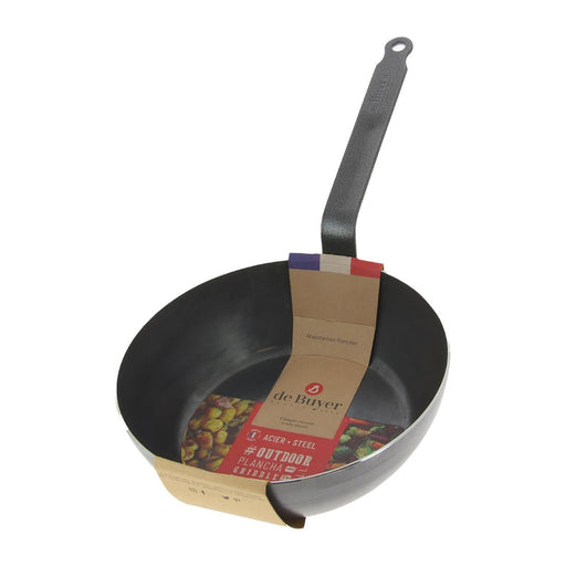 De Buyer Blue Carbon Steel Deep Round Pan 24cm De Buyer