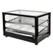 1.2kW. 2 shelves. Black finish