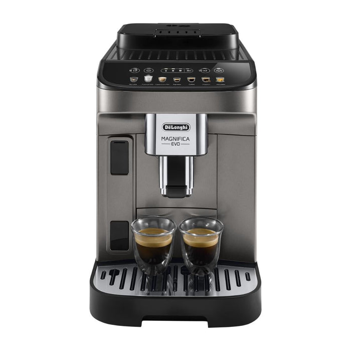 De'Longhi Magnifica Evo Fully Automatic Bean to Cup Coffee Machine ECAM29 Titanium & Black DeLonghi
