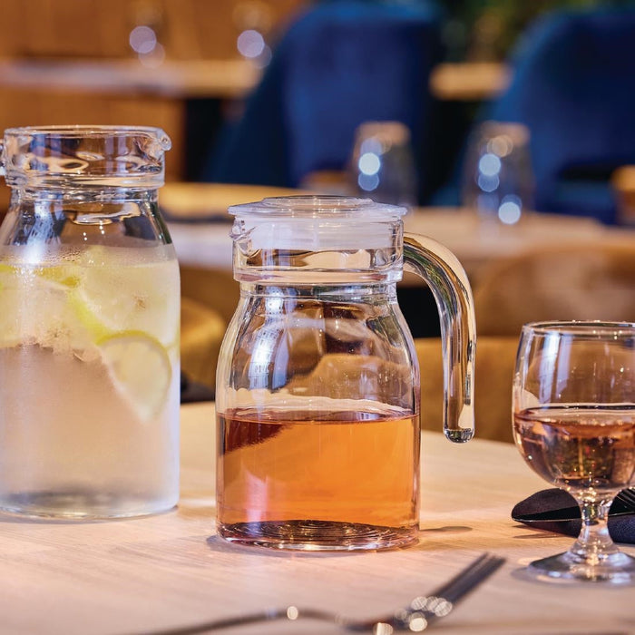 Arcoroc Spring Jugs with Glass Lid 500ml (12 Pack) Arcoroc