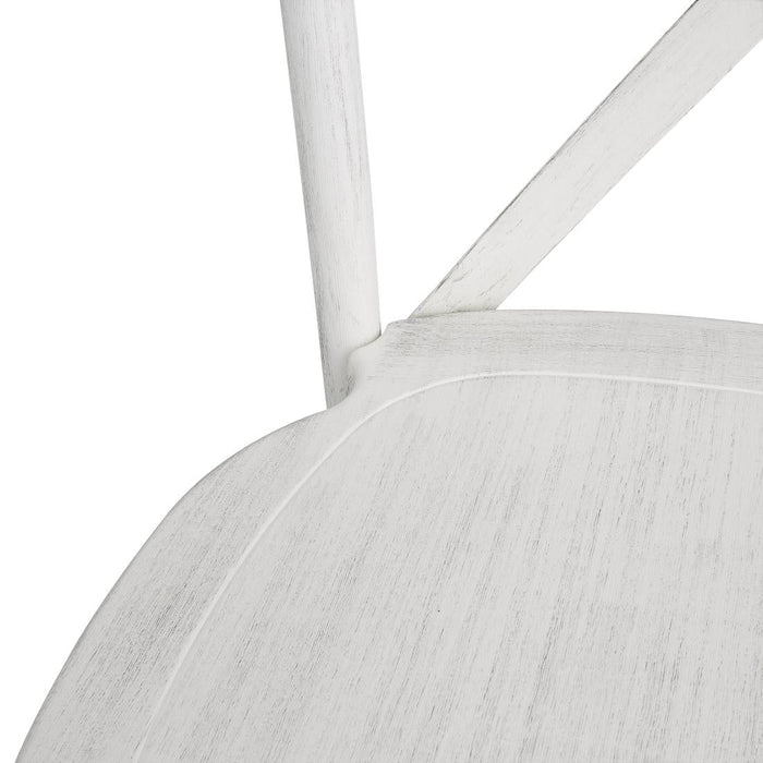 Bolero Manhattan Cross-Back Resin Chairs Limewash (4 Pack) Bolero