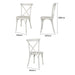 Bolero Manhattan Cross-Back Resin Chairs Limewash (4 Pack) Bolero