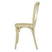 Bolero Manhattan Cross-Back Resin Chairs Natural (4 Pack) Bolero