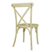 Bolero Manhattan Cross-Back Resin Chairs Natural (4 Pack) Bolero