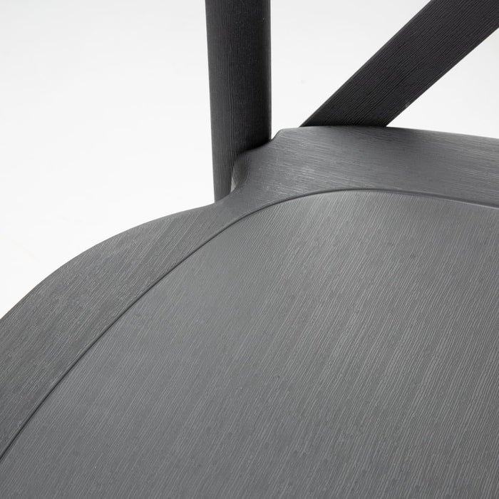 Bolero Manhattan Cross-Back Resin Chairs Black (4 Pack) Bolero