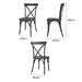 Bolero Manhattan Cross-Back Resin Chairs Black (4 Pack) Bolero