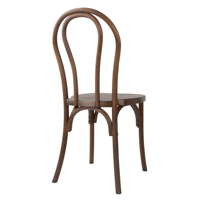 Bolero Soho Bentwood Style Resin Chairs Walnut (4 Pack) Bolero