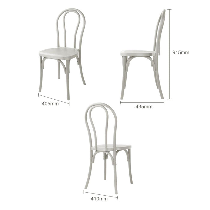 Bolero Soho Bentwood Style Resin Chairs Limewash (4 Pack) Bolero
