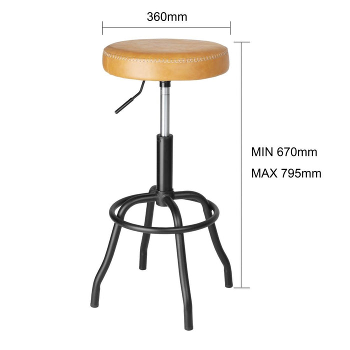 Bolero Brooklyn PU High Bar Stool - Caramel Bolero