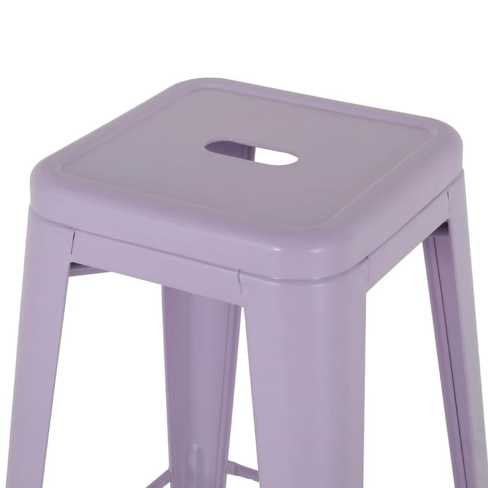 Bolero Bistro Metal High Stools Lilac Pop (4 Pack) Bolero