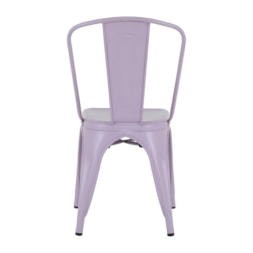 Bolero Bistro Metal Chairs Lilac Pop (4 Pack) Bolero
