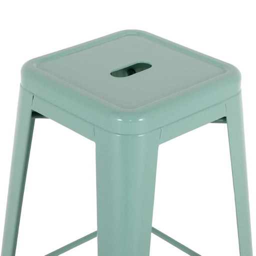 Bolero Bistro Metal High Stools Olive Green (4 Pack) Bolero