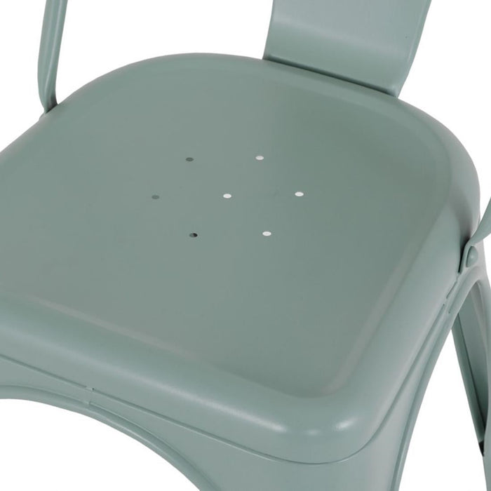 Bolero Bistro Metal Chairs Olive Green (4 Pack) Bolero