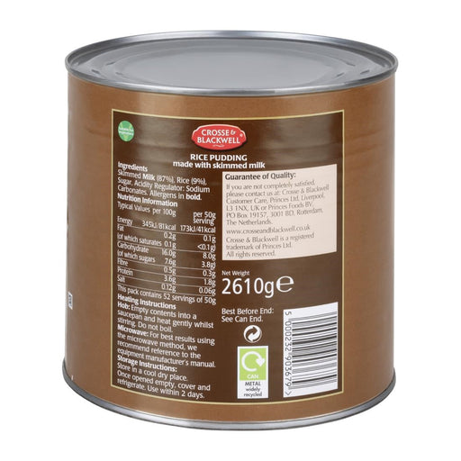 Crosse & Blackwell Rice Pudding 2.61kg Crosse & Blackwell