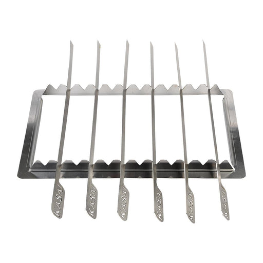 Kasai Konro Skewer Rack & 6 Skewers for Medium Long Konro Grill SVT-16138 Kasai