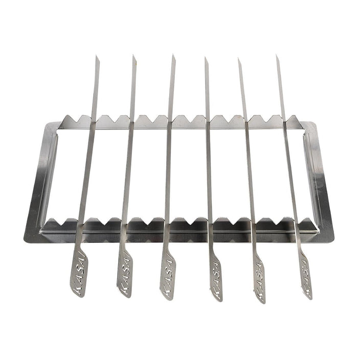 Kasai Konro Skewer Rack & 6 Skewers for Medium Long Konro Grill SVT-16138 Kasai