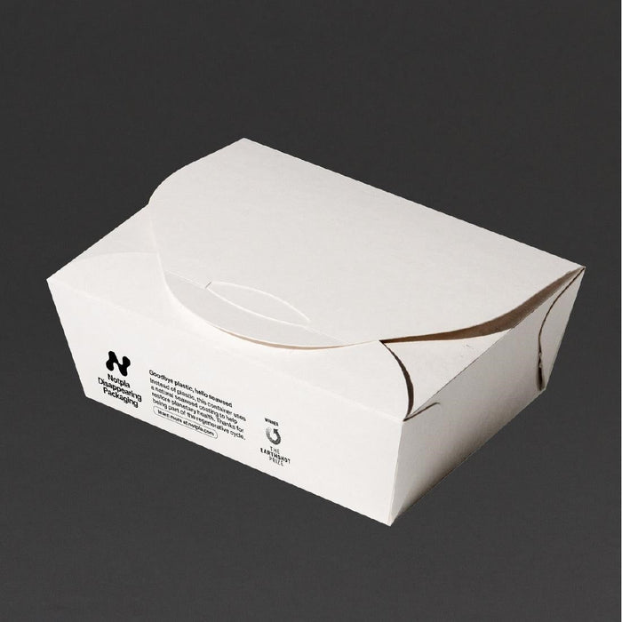 Notpla Medium Takeaway Boxes 1200ml - White (250 Pack) Notpla