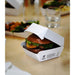 Notpla 5" Clamshell Burger Boxes - White (200 Pack) Notpla