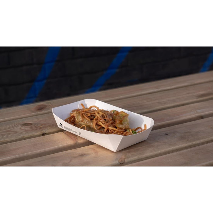 Notpla 8"x5" Rectangular Trays - White (400 Pack) Notpla