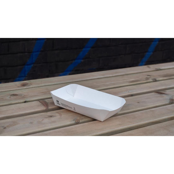 Notpla 8"x5" Rectangular Trays - White (400 Pack) Notpla