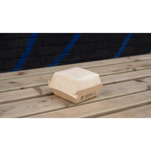 Notpla 5" Clamshell Burger Boxes - Kraft (200 Pack) Notpla