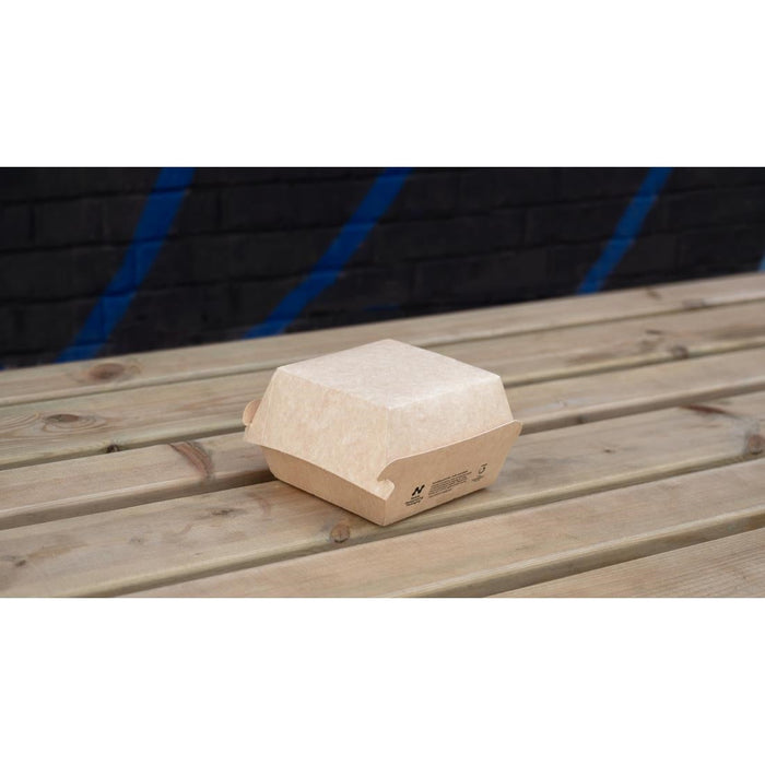 Notpla 5" Clamshell Burger Boxes - Kraft (200 Pack) Notpla