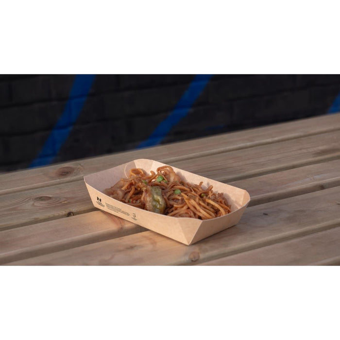 Notpla 8"x5" Rectangular Trays - Kraft (400 Pack) Notpla